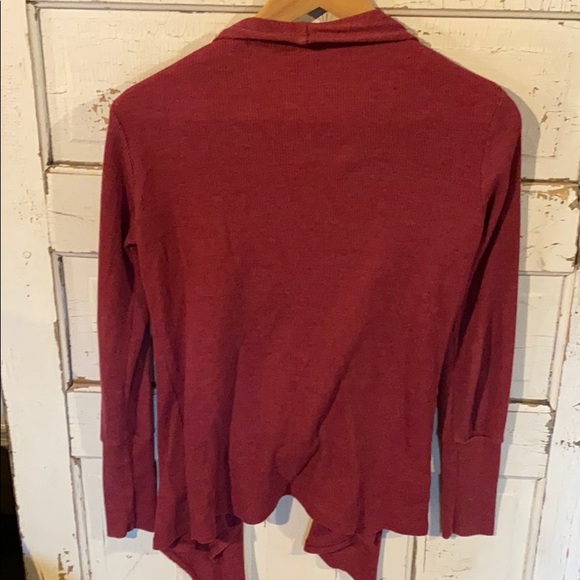 Red open front thin cardigan - Picture 4 of 4